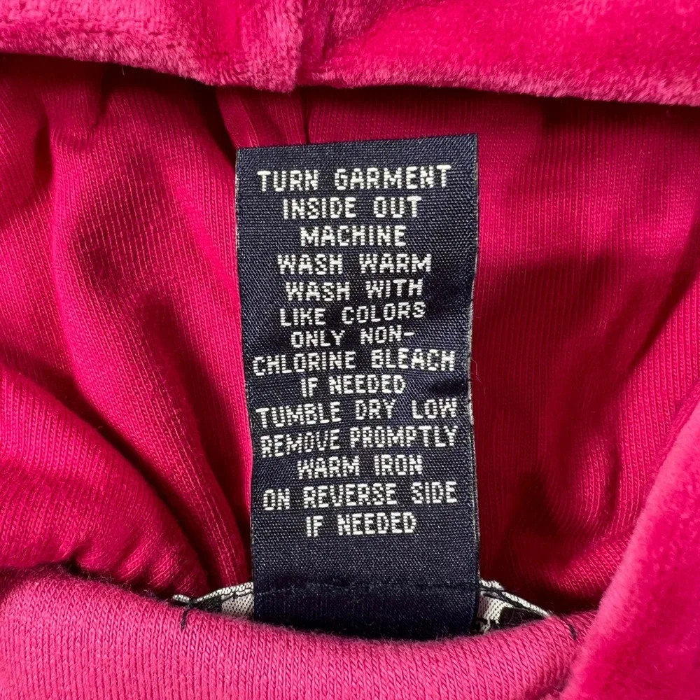 Ralph Lauren Tracksuit Girls 18M Pink Velour Zip Hoodie and Pants Set Vintage